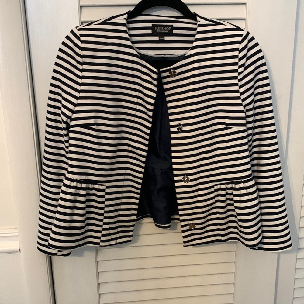 Too shop striped blazer